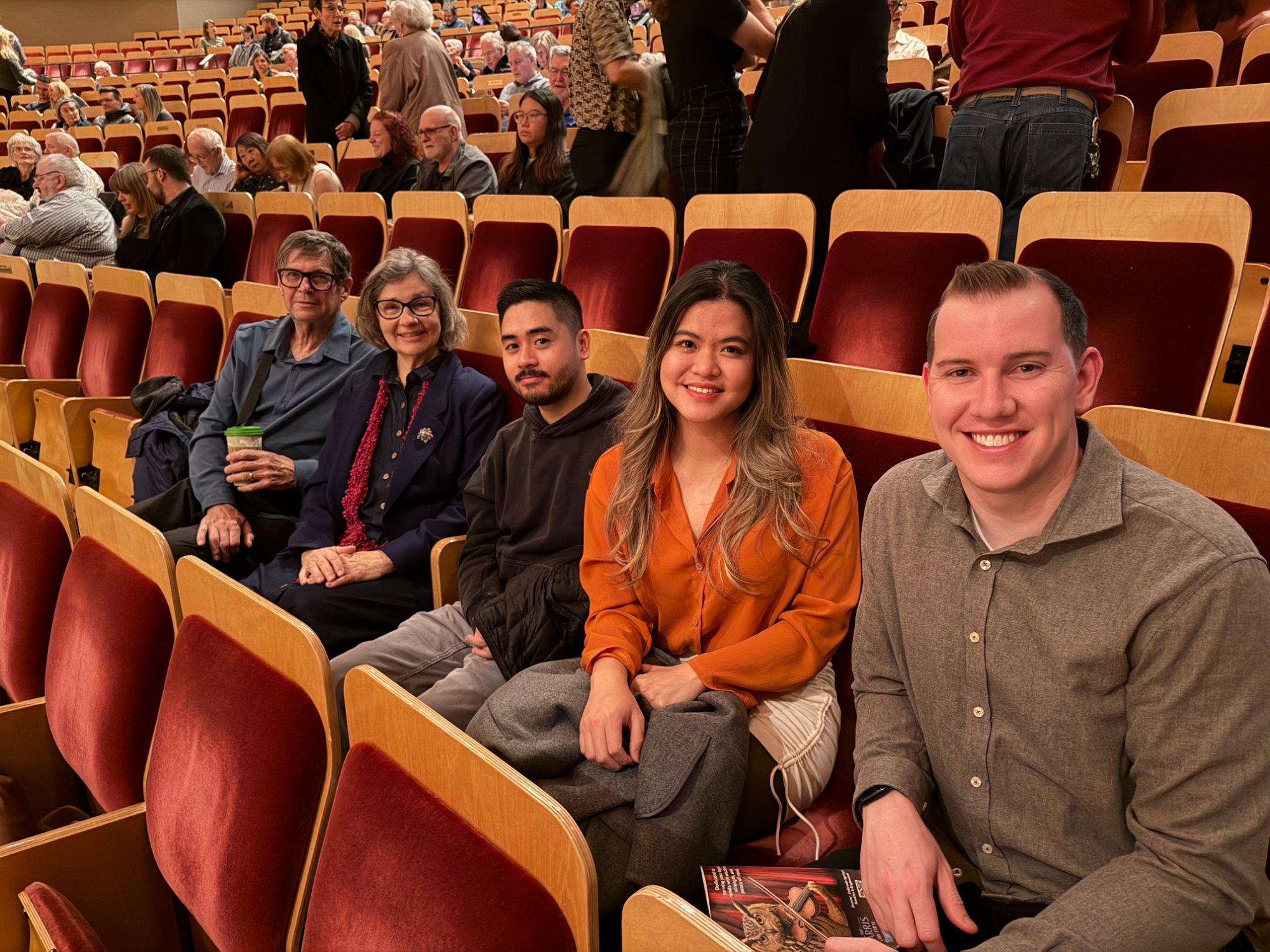 Symphony with Nguyên's family in Colorado (L→R: Johnny, Rita, HB)